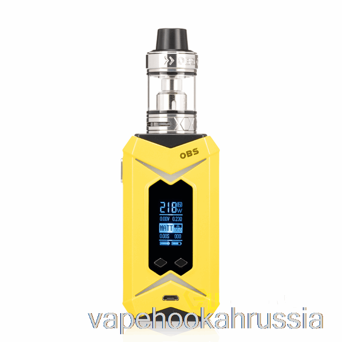 Стартовый комплект Vape Russia Obs Bat 218w & Damo желтый мод/серебряный бак